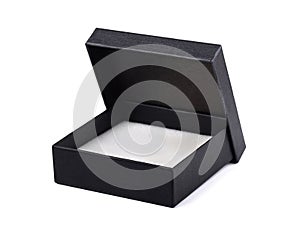 Open black gift box