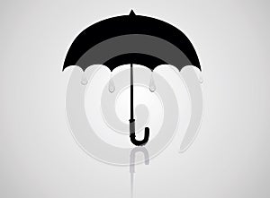 Open black umbrella