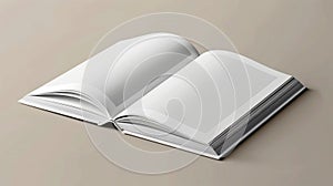 Open blank book on grey surface during daytime