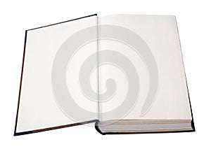 Open blank book with path