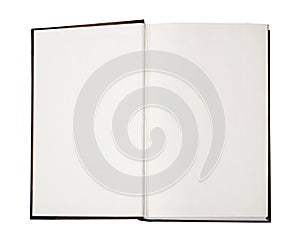 Open blank book with path