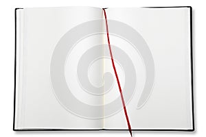 Open blank exercise book.