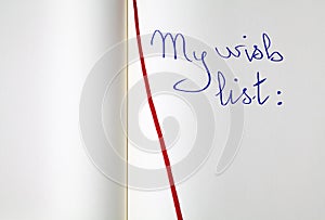 Open blank exercise book.