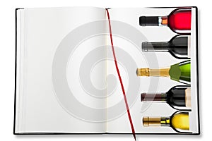 Open blank exercise book (Wine list)
