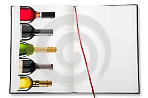 Open blank exercise book (Wine list)