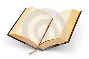 Open blank hardcover book - clipping path photo