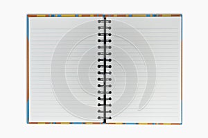 Open blank note book