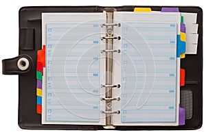 Open blank Personal Organizer