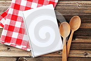 Open blank recipe book