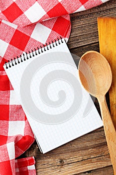 Open blank recipe book