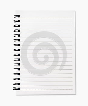 Open blank small note book