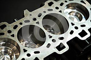 Open block of four cylinder petrol engine