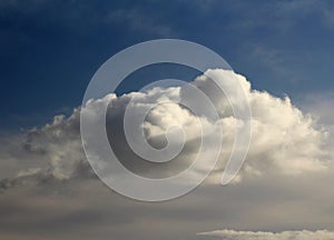 Open blue sky with big with cloud