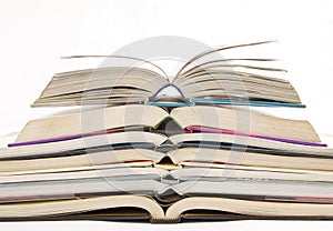 Open book on background