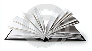 An open book with blank pages inviting creativity and imagination Perfect for notetaking journaling or sketching photo