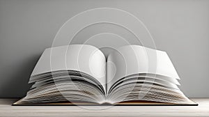 Open Book with Blank Pages
