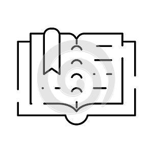 Open book with bookmark for learning and education