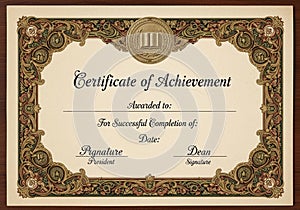 With an open book is centered at the top, symbolizing knowledge and