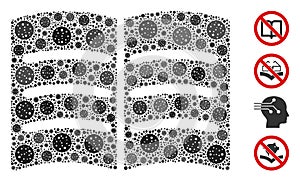 Open Book Collage of CoronaVirus Elements