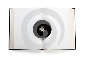 Open book and compact disk