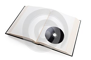 Open book and compact disk