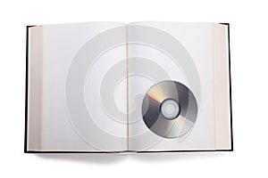 Open book and compact disk