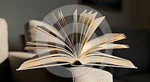 Open Book on a Couch