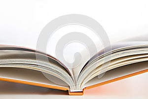 Open book cover with white background