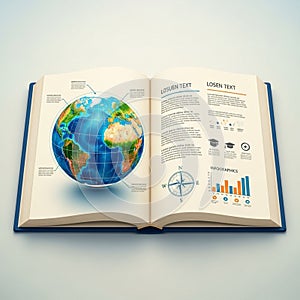 LOSEN TEXT, various icons related to education and navigation,