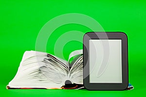 Open book and e-book reader