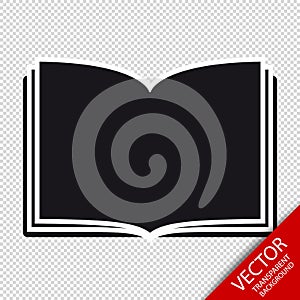 Open Book - Editable Vector Icon - Isolated On Transparent Background