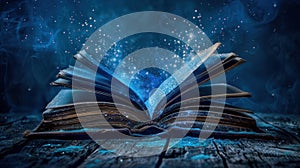 The Magic Open Book.AI generated image