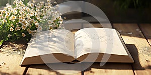 Open Book Flowers Sunlight