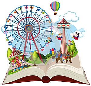 Open book fun fair theme