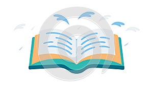 Open Book with Glowing Pages Knowledge Learning Graphic vector design Generative AI