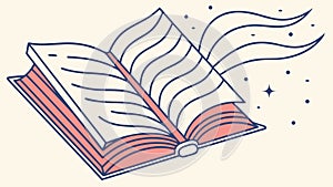 Open Book with Glowing Pages, Knowledge and Wisdom, vector design Generative AI