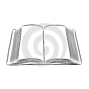 Open book hand draw