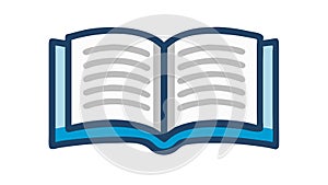 Open Book Icon for Education, Learning Knowledge, vector design Generative AI