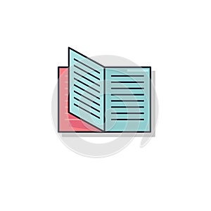 Open book icon illustration isolated vector sign symbol logo on white background