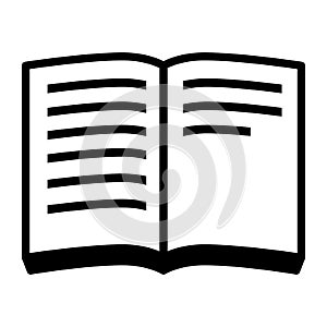 Open book icon isolated, education and learning