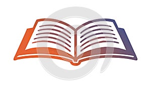 Open Book Icon, Knowledge and Learning Vector Graphic, vector design Generative AI
