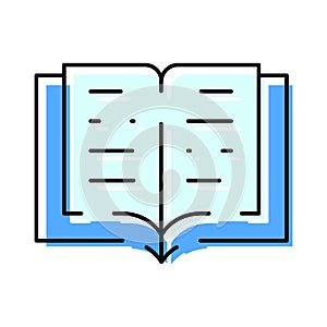 Open book icon representing education and knowledge sharing