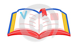 Open book icons set education sign simple flat design vector template album cartoon