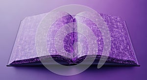 Abstract Glowing Book - Knowledge, Data, Technology, Science, Education Concept