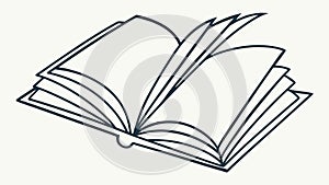 Open Book Illustration, Knowledge and Learning Symbol. vector design Generative AI