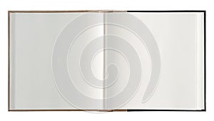 Open book isolated white background