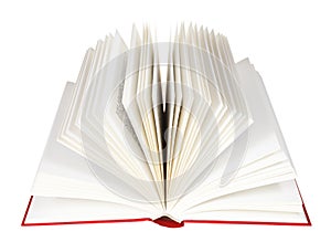Open book isolated on white background