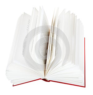 Open book isolated on white background