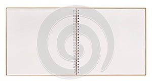 Open book isolated on white. notebook with spiral binder