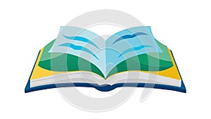 Open Book with Knowledge Icon, Education and Learning, vector design Generative AI